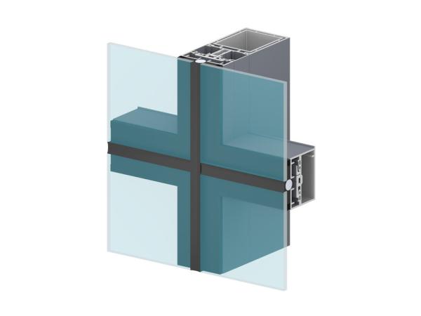 Square Aluminium Curtain Wall Profile 0.8mm-3mm Thickness Customized Color