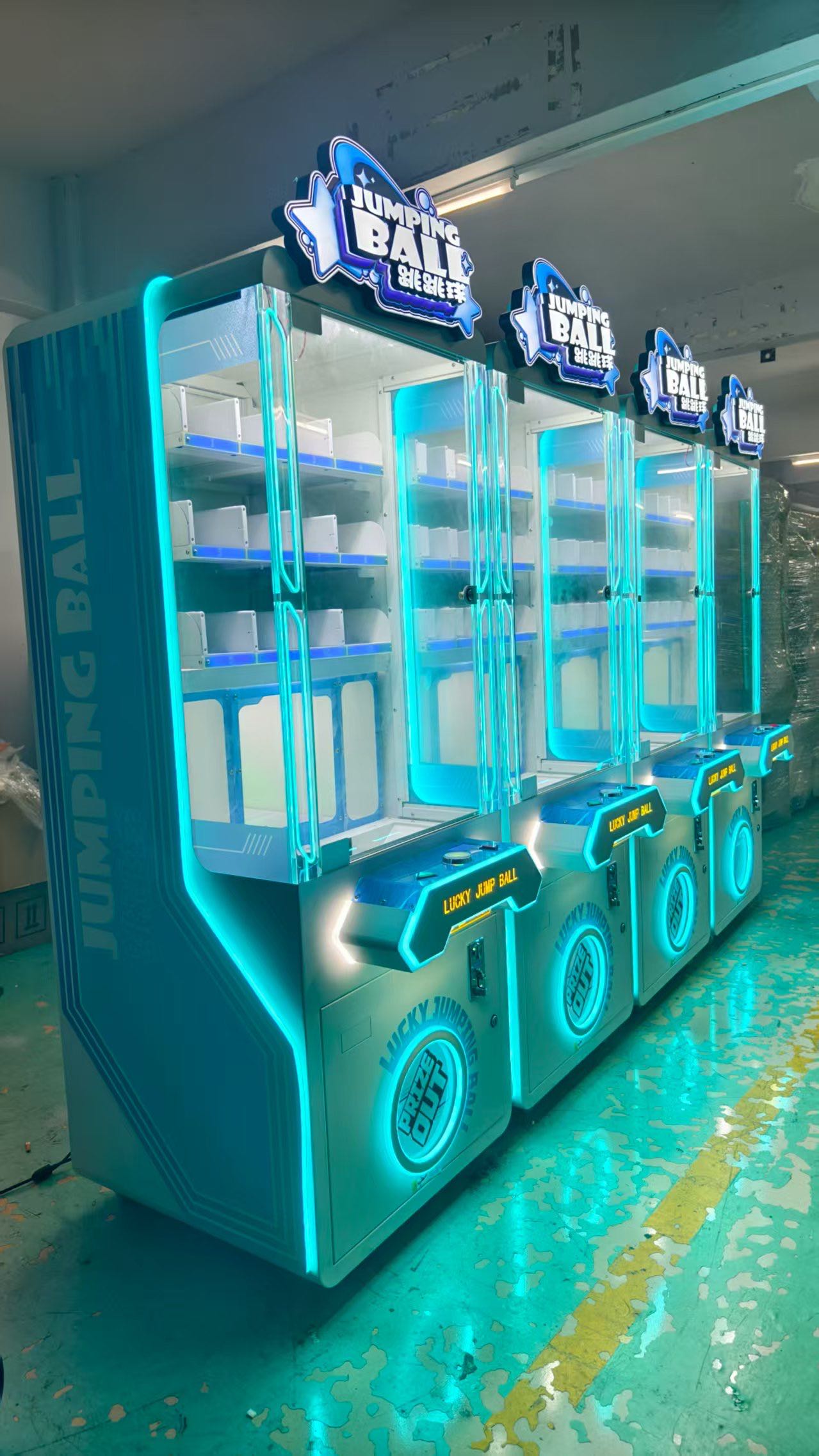 Jumping Balk Prize Machine, Blind Box Function, LED Light for Mall Indoor Playground