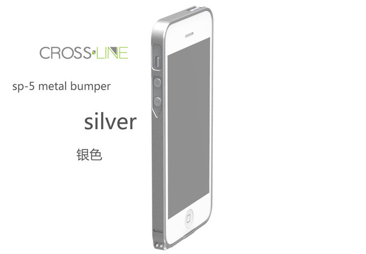 Light Weight Silver Aluminum Bumper Case , Hard Phone Cases