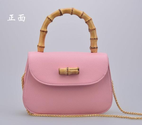 European and American fashion female summer new bamboo bag embossed PU chain shoulder diagonal package