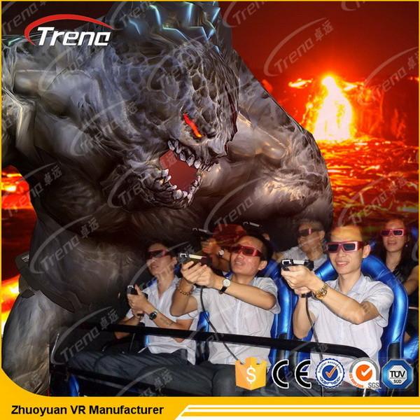 Simulador do cinema das montanhas russas 5D do parque temático da segurança com sistema hidráulico
