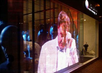 1920HZ chumbado telas conduzidas transparentes do RGB da exposição do vidro para lojas