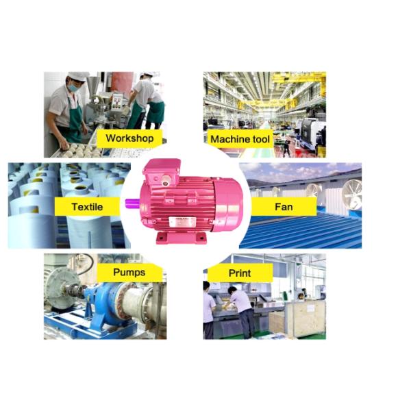 2.2-7.5kw motor eléctrico de 3 fases, motor de inducción eléctrico de 380 voltios 4 poste