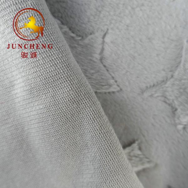 2018 hot sale 3mm brushed embossed star design minky fabric manufacturer