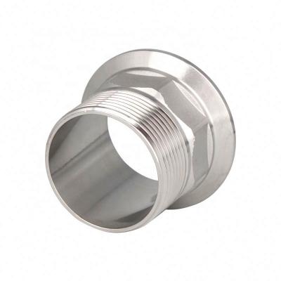 Homem Hexagônio de aço inoxidável sanitário 304 316L Ferrule de linha Tri Clamp Tube Fitting