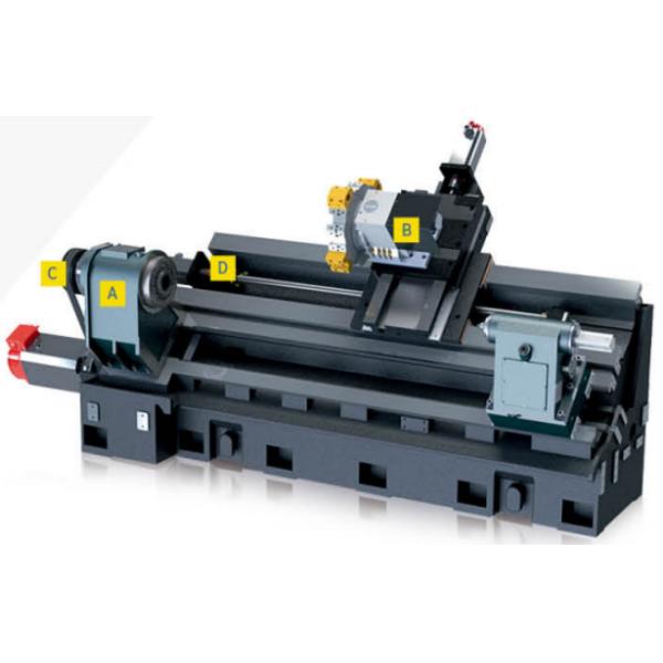 Центр 3500rpm CNC HTC40PM горизонтальный поворачивая с башенкой прожития оси c