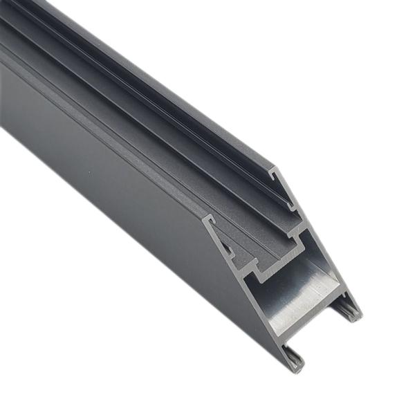 Silver Electrophoresis Aluminium Channel Profiles For Advertising / Exhibition