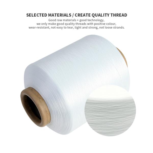 100/48 Ply Air 75D Coated  Polyester Covered Spandex Yarn 87% Elasticity Filament Rubber