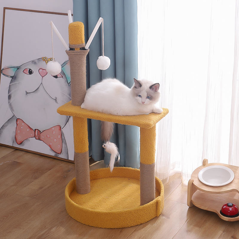 Подгонянный большой деревянный кот Scratcher кота царапая башню 43cm * 26cm * 27cm