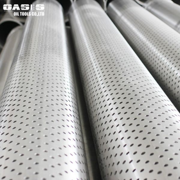 Round Hole Well Casing Screen , BTC Thread End Connection Gravel Pack Screen