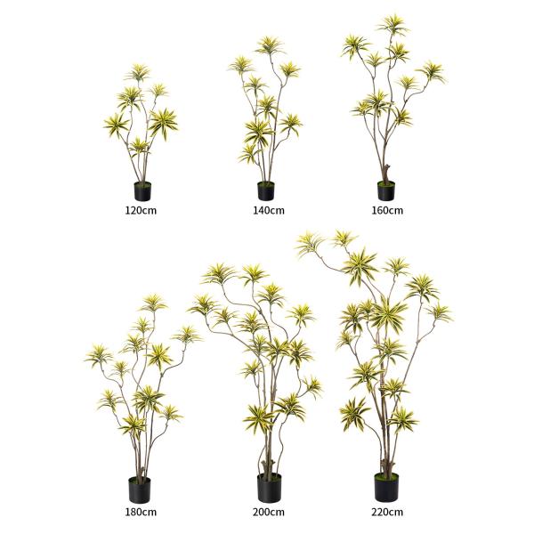 Artificial special-shaped dracaena Reflexa tree green home deco hotel office potted tree