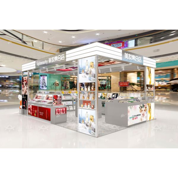 BKC029 Fashion-Forward Beautiful Cosmetic Kiosk Makeup Kiosk Display for Showcase to Display Cosmetics