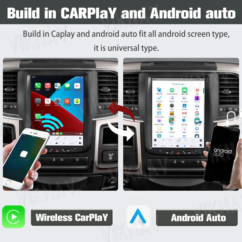 10.5 дюймовый сенсорный экран 8 ядра Android автомобильное радио для Dodge Ram 1500 2013-2018 Главный блок