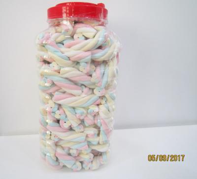 Doces torcidos forma do marshmallow da corda, doce saudável do Marshmallow/gourmet