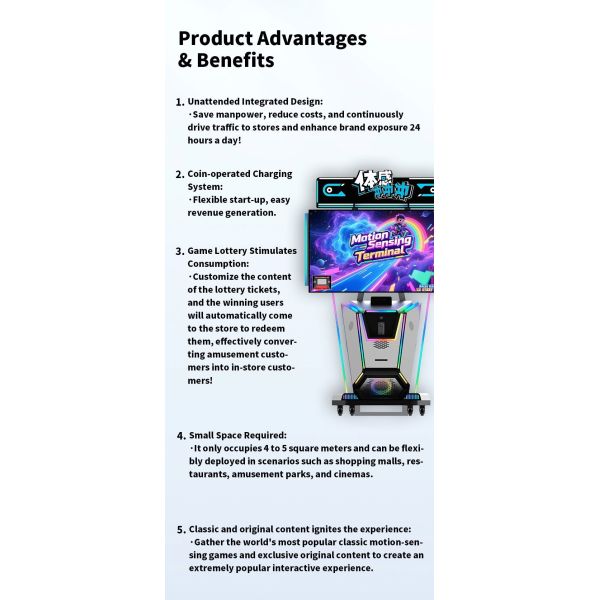Easy Installation Motion Sensor Game Machine for Any Venue in 6 Square Meters