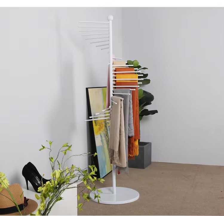 Hot Selling Scarf and Jacket Display Rack Occupying Small Clothing Store Display Rack Floor Standing Display Rack Storage Rack