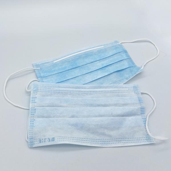 Anti Virus Non Woven Face Mask Breathable White Blue Medical Respirator Mask