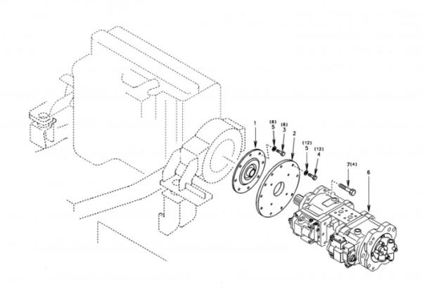Belparts Excavator  360 ec360 ec210blc ec460 pompe hydraulique principale assy SA 7220-00700
