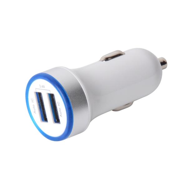 Universal Input DC12V Rapid Phone Charger Dual USB Fast Charger