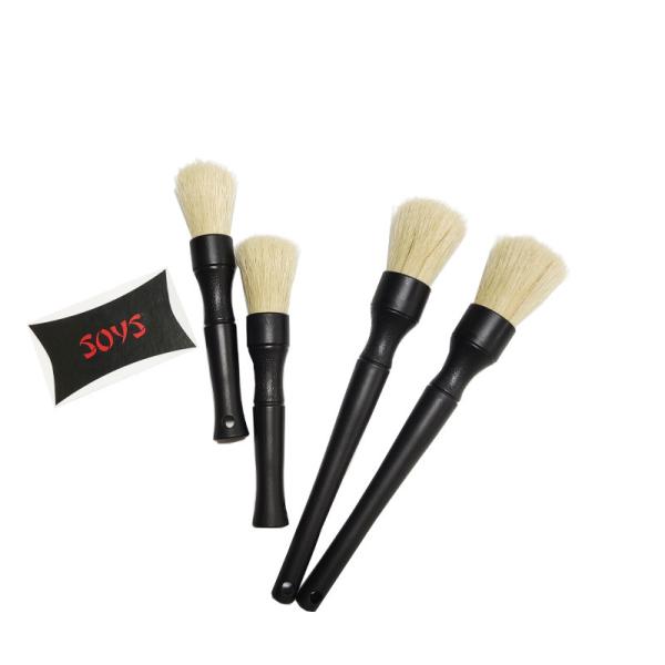 Plastic Handle Car Interior Cleaning Brushes Boar Hair 16.5cm