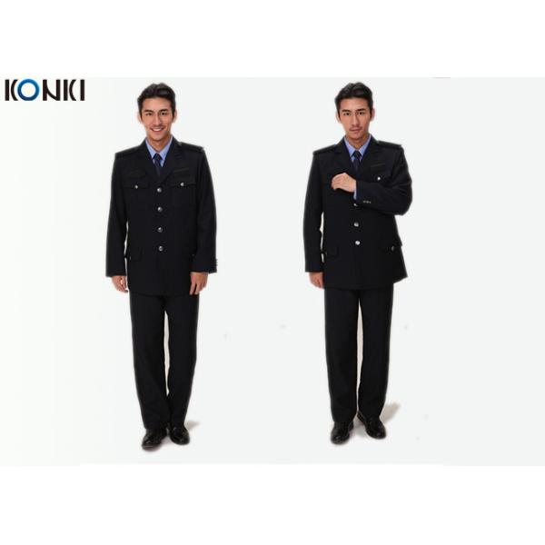 Single Breasted Jacket Security Guard Uniform Long Sleeve For Men