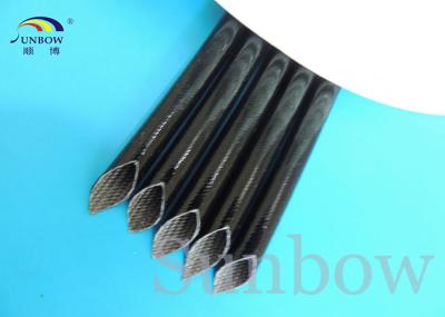 Black Silicone Fiberglass Sleeving / rubber fiberglass braided sleeve for wire harness insulation