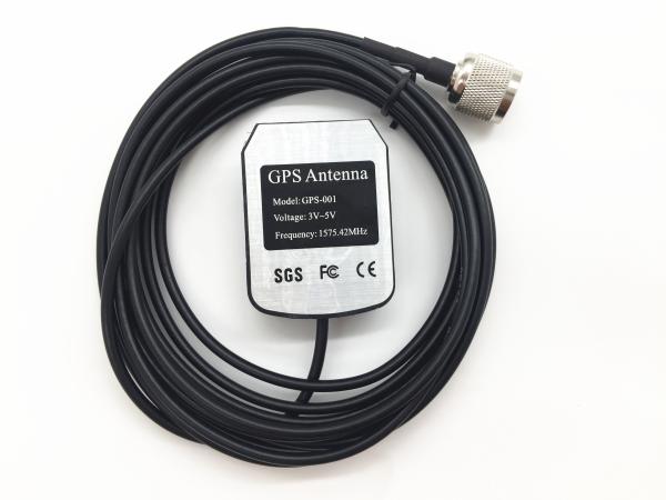 TNC Male Connector Portable Car GPS Antenna , Vehicle Gps Antenna With RG 174 3 M Cable