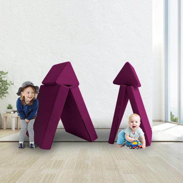 Toddler To Teen Couch Play High Density Foam Velvet Childrens Play Sofa
