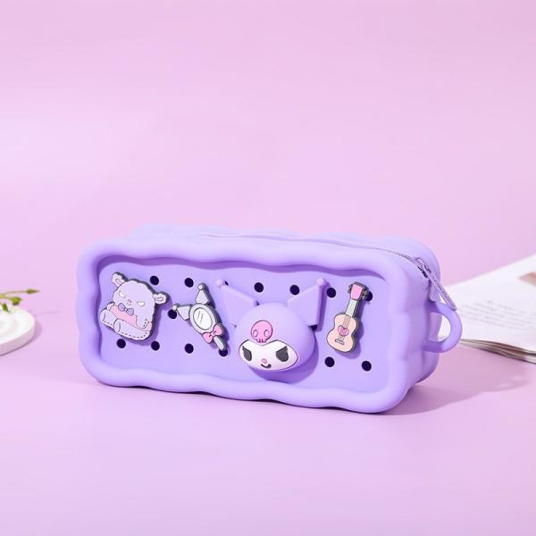 DIY стиль Силиконовый карандаш Case Cute карандаш Pouch для студентов канцелярские принадлежности Рождественский подарок