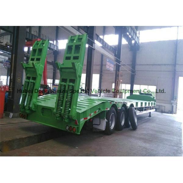 3 Axle 2 Axle Low Bed Trailer Truck 40 -60 Tons With Ladder