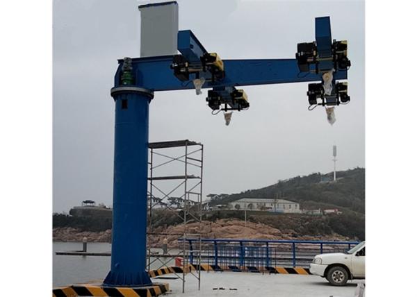 100 Ton Marina Boat Lifting Jib Crane 2m To 10m Lifting Height