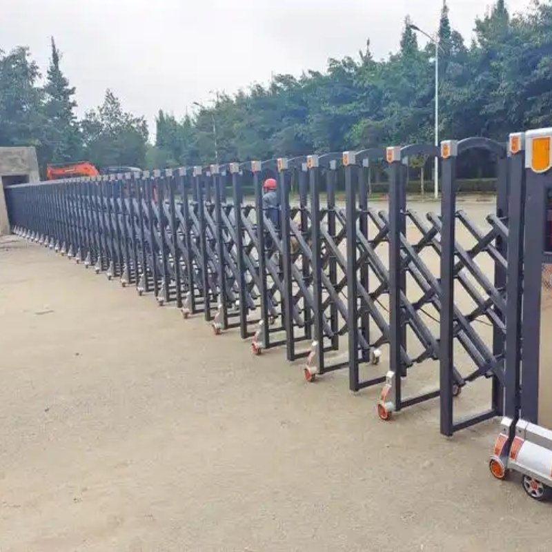 Modern Indian House Main Gate Designs Trackless Sliding Folding Outdoor Automatic Retractable Gate