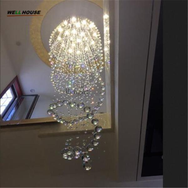 Large circular crystal chandelier for Living room Bedroom Stairs Home lighting (WH-CY-14)