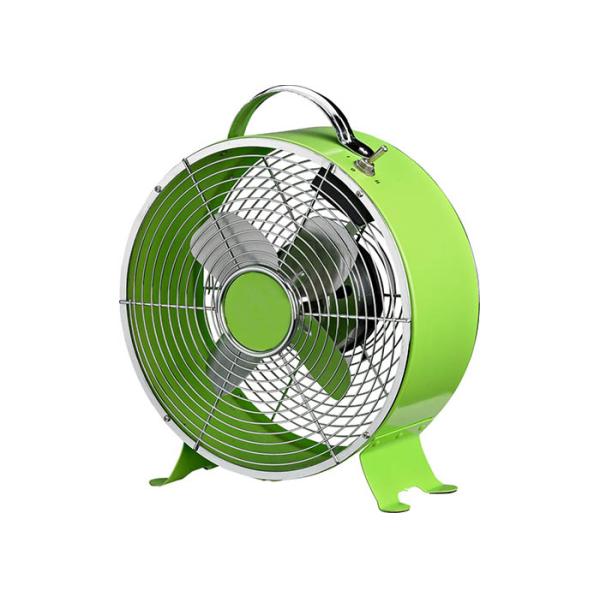 Portable 23cm Blue Retro Desk Fan Air Circulator For Personal Office EMC ROHS Approval
