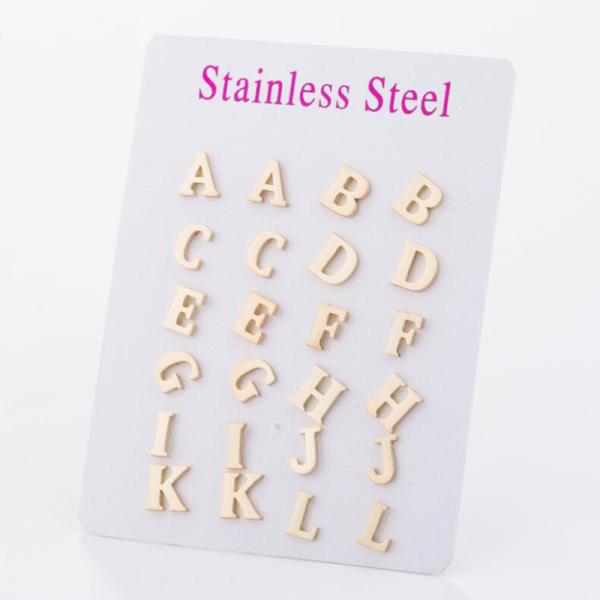 A-Z Alphabet Earrings in Stud Earrings Tiny Lovely Alphabat Letter Earrings for Women Girls Kids Personalized Jewelry