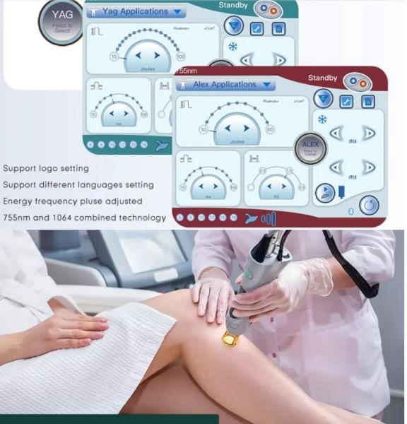 755nm Alexandrite Laser Hair Removal Machine Stationary Style For Commercial