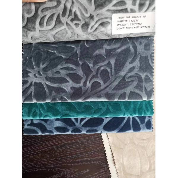 100% de poliéster de tela de terciopelo italiano Rainbow Brush Tear resistente para el sofá