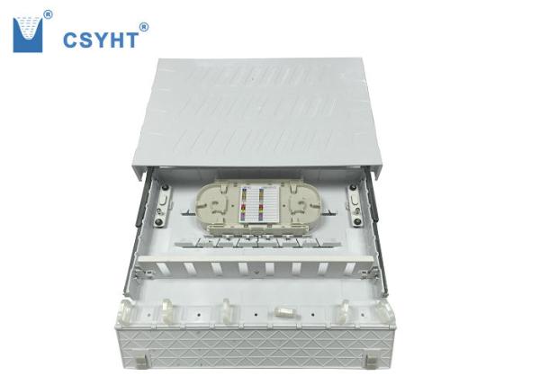 Plastic Outdoor Fiber Optic Patch Panel , 48 Fibers 2U Fiber Patch Panel For FTTx Project