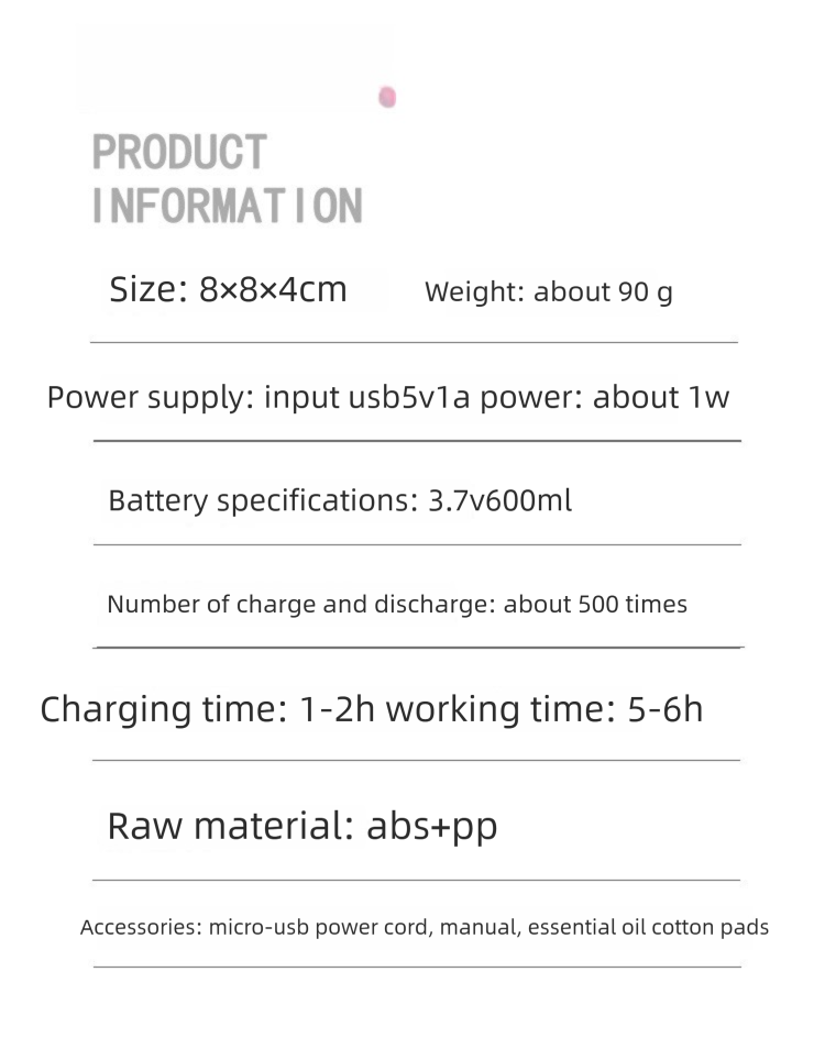 Minimalist USB Powered Aroma Diffuser Ultrasonic Humidifier Round for Essential Oils