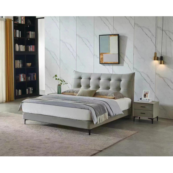 Genuine Leather Bed 250kg Capacity Commercial Long Lasting
