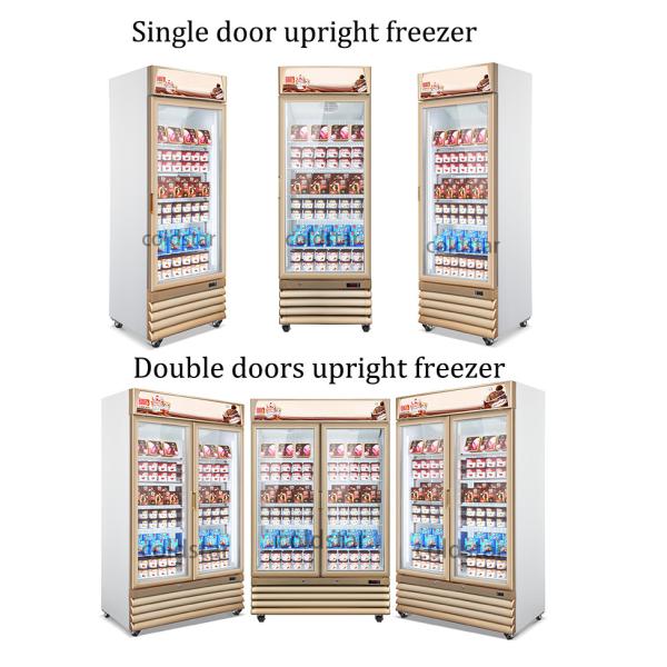 Vertical Upright Display Showcase Freezer For Ice-Cream & Frozen Products
