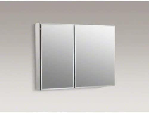 Double Door Aluminum Storage Cabinet  / Aluminium Vanity Cabinet Sleek Mirrored