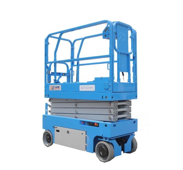 Outdoor 32ft Electric Scissor Lift , Aerial Lift Equipment Front Wheel Drive
