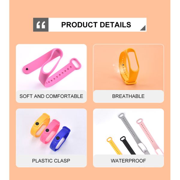 TPU Smartwatch Band · 18/20/22/24mm For Xiaomi 3/4