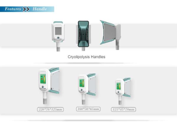 2019 Portable fat freezing cryolipolysis machine, 3 interchangeable cryo handles