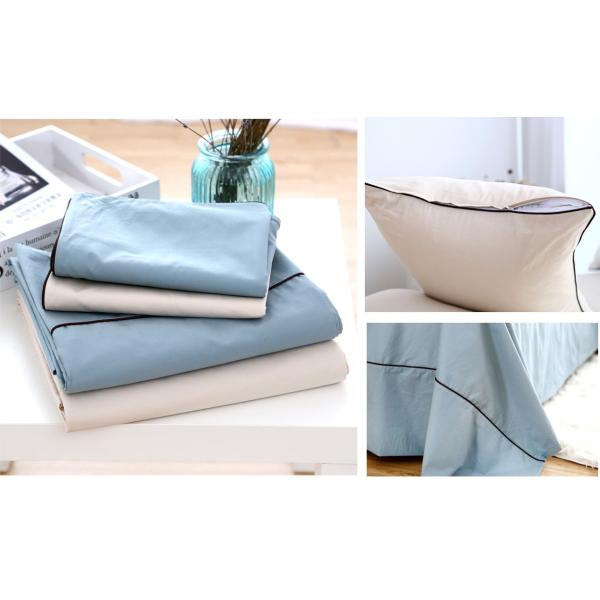 100% Cotton Luxury Sheet Sets 3 Pcs Multiple Colors Lightweight Fabric