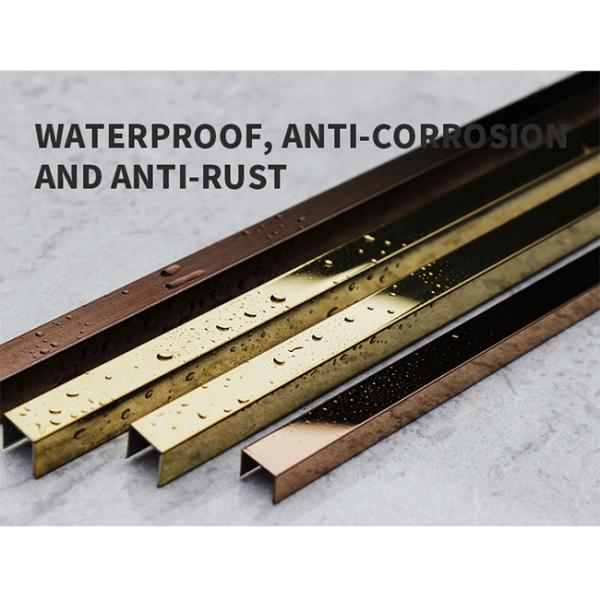 Отделка плитки края стены нержавеющей стали фильма PVC ранга 304 прокладки плитки оформления