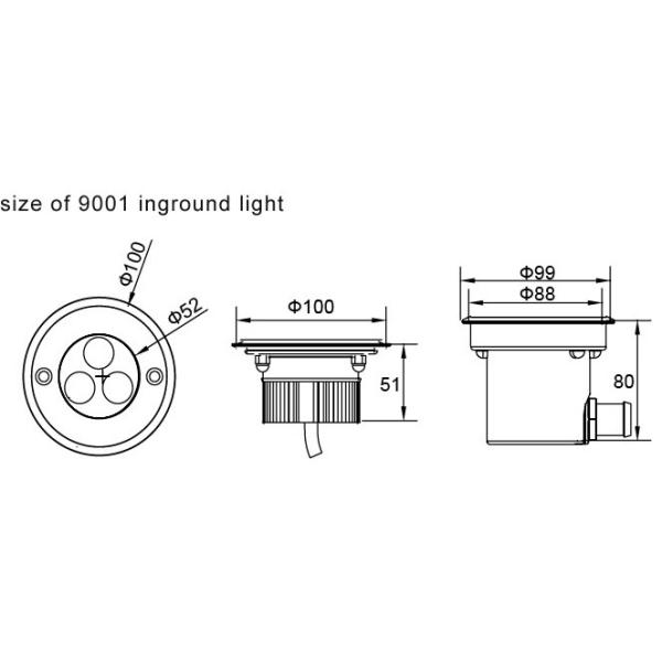 4W RGB Decorative LED Underground Light For Garden Durable Heat Dissipation