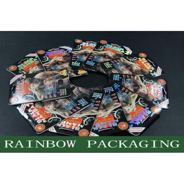 Черные таблетки секса Mambar упаковывая упаковку карты волдыря черной пантеры выполненную на заказ