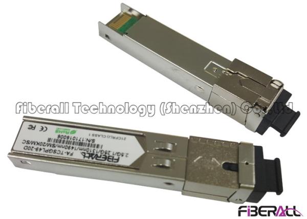 Industrial 1310nm/1490nm GPON ONU B+ SFP Optical Transceiver Single Fiber SC